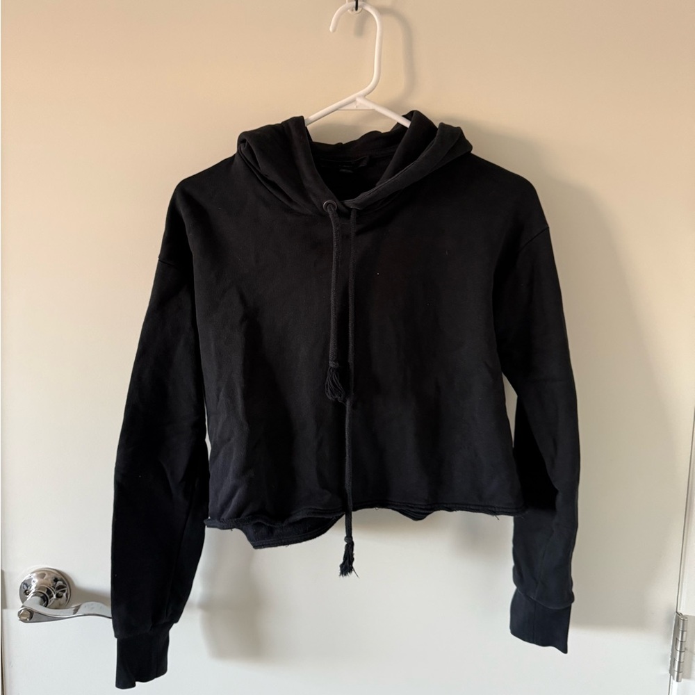 2 All Saints - Black Cropped Sweatshirt & Grey Sweatshirt
